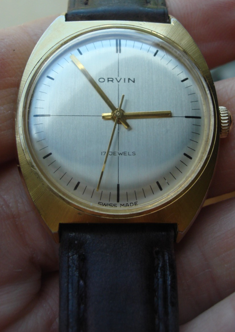 1970’s Orvin Brushed Crosshair Dial Swiss 17 Jewels AS ST 1950/51 wristwatch