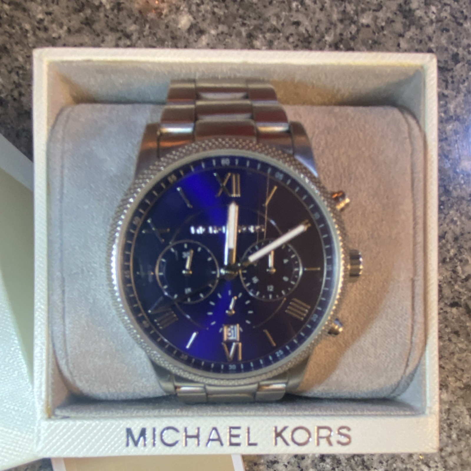Michael Kors MK-8395 Men’s Watch Black Chronograph Stainless Steel Working