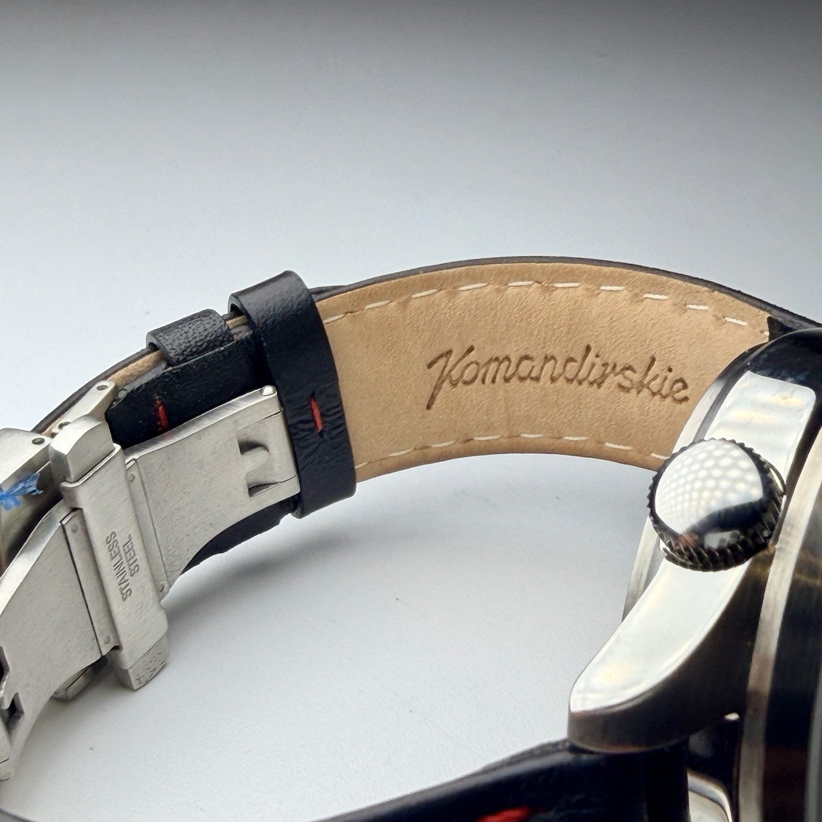 Vostok Komandirskie K-34 Automatic Dual Crown White Dial 42mm Watch 2416B/470611