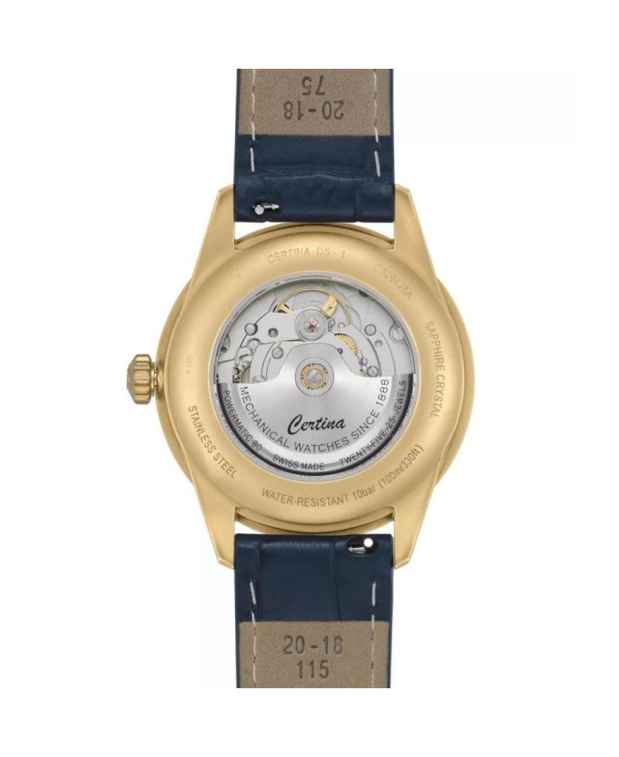 CERTINA Men Analog Automatic Casual Watch Classic Dress Blue Dial Waterproof Rou