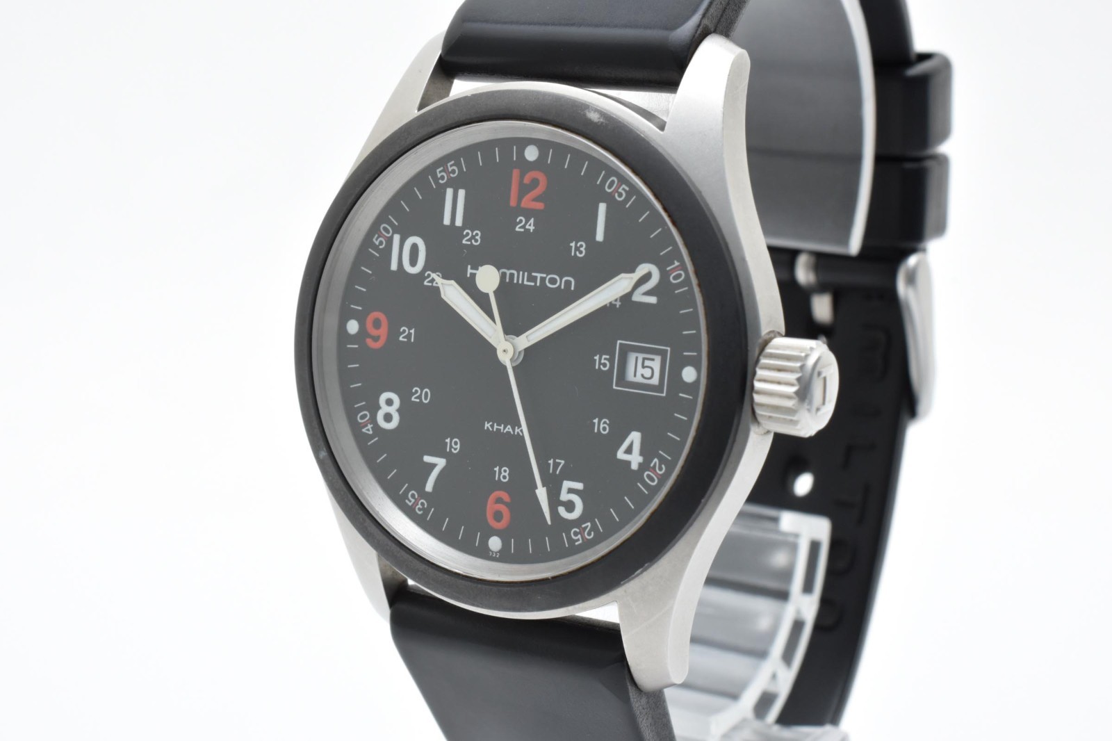 [EXC+5] Hamilton Khaki Field H684210 Quartz Black Dial Men’s Watch