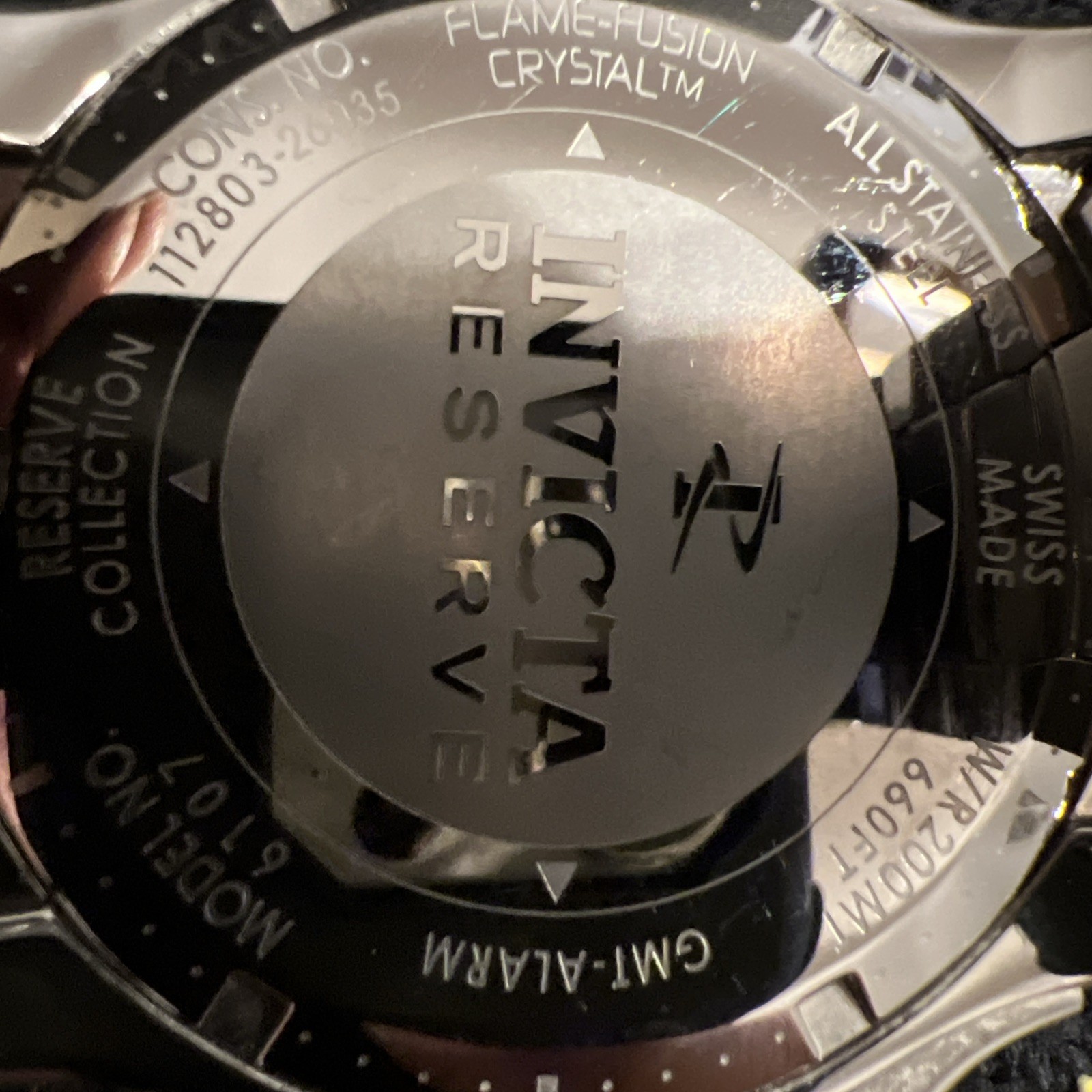 Invicta Reserve excursion Swiss GMT Model 6107 Stainless Steel need battery