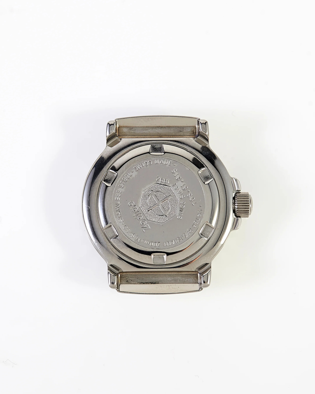 Zodiac Rare NOS Ladies 30mm Swiss Formula 200m Diving Watch Head with Blue Bezel