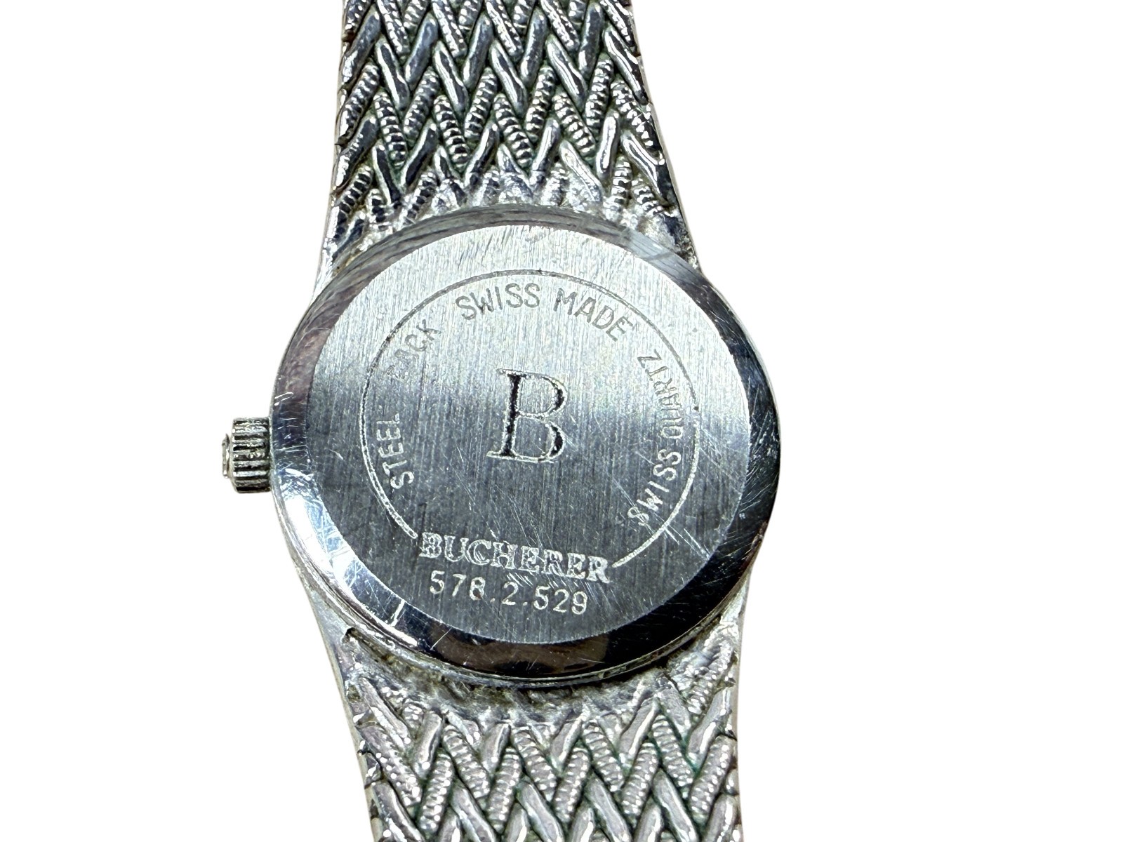 Vintage Bucherer ladies mesh strap watch RUNNING