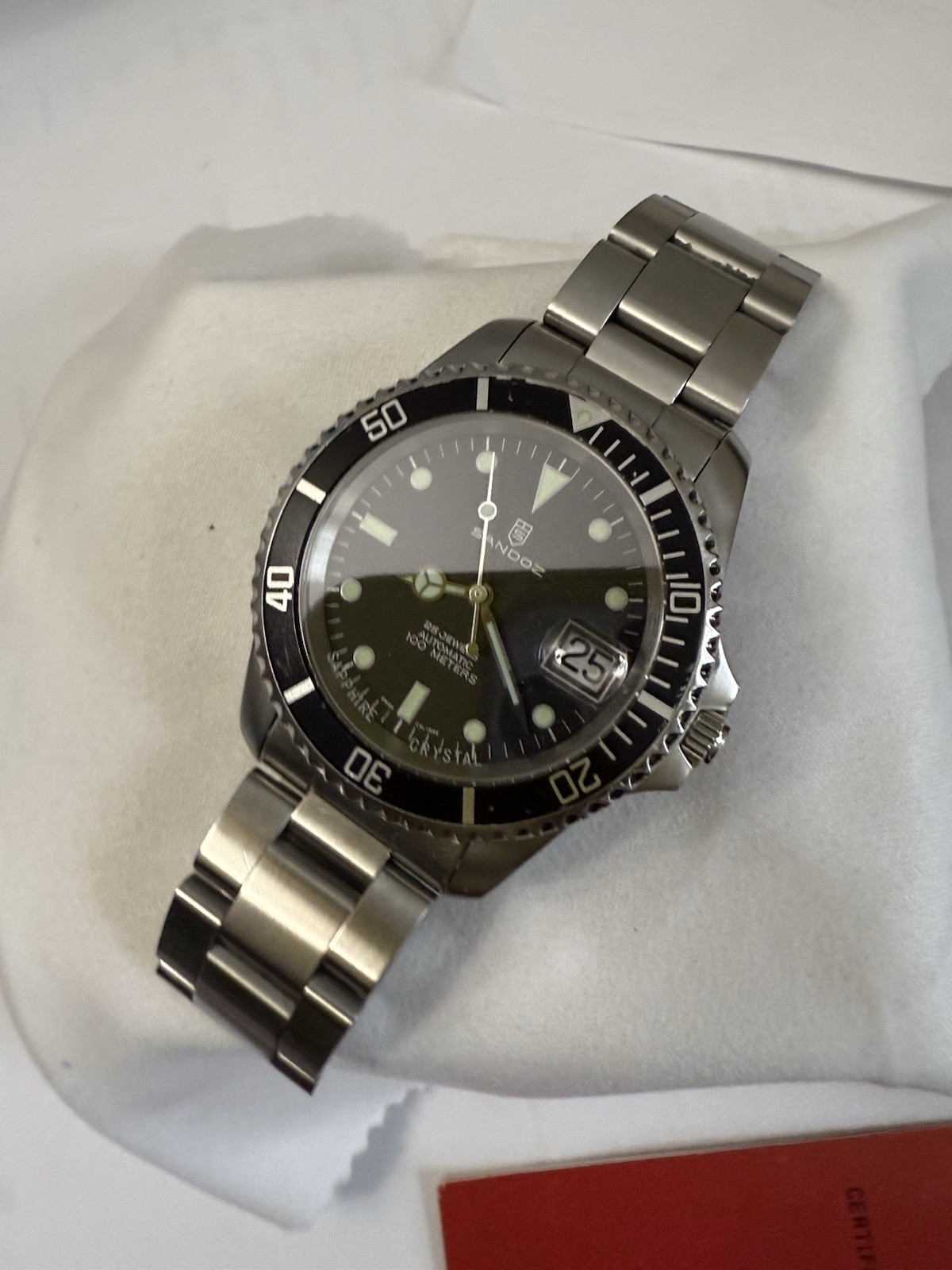 Sandoz Mechanical Automatic Divers Watch With Box And Papers! EXCELLENT