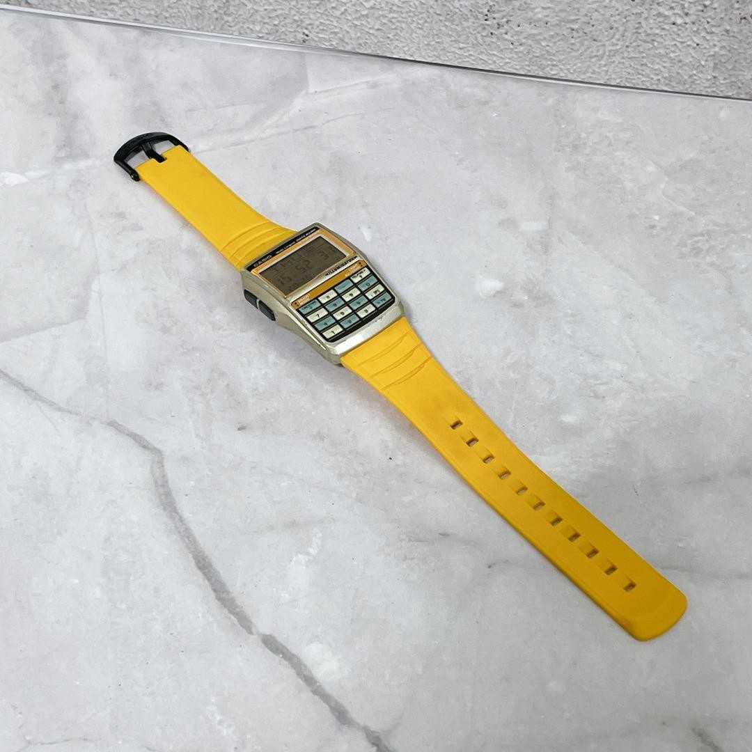 Casio DATABANK DBC-32 Digital Watch Yellow Vintage Japan 071405