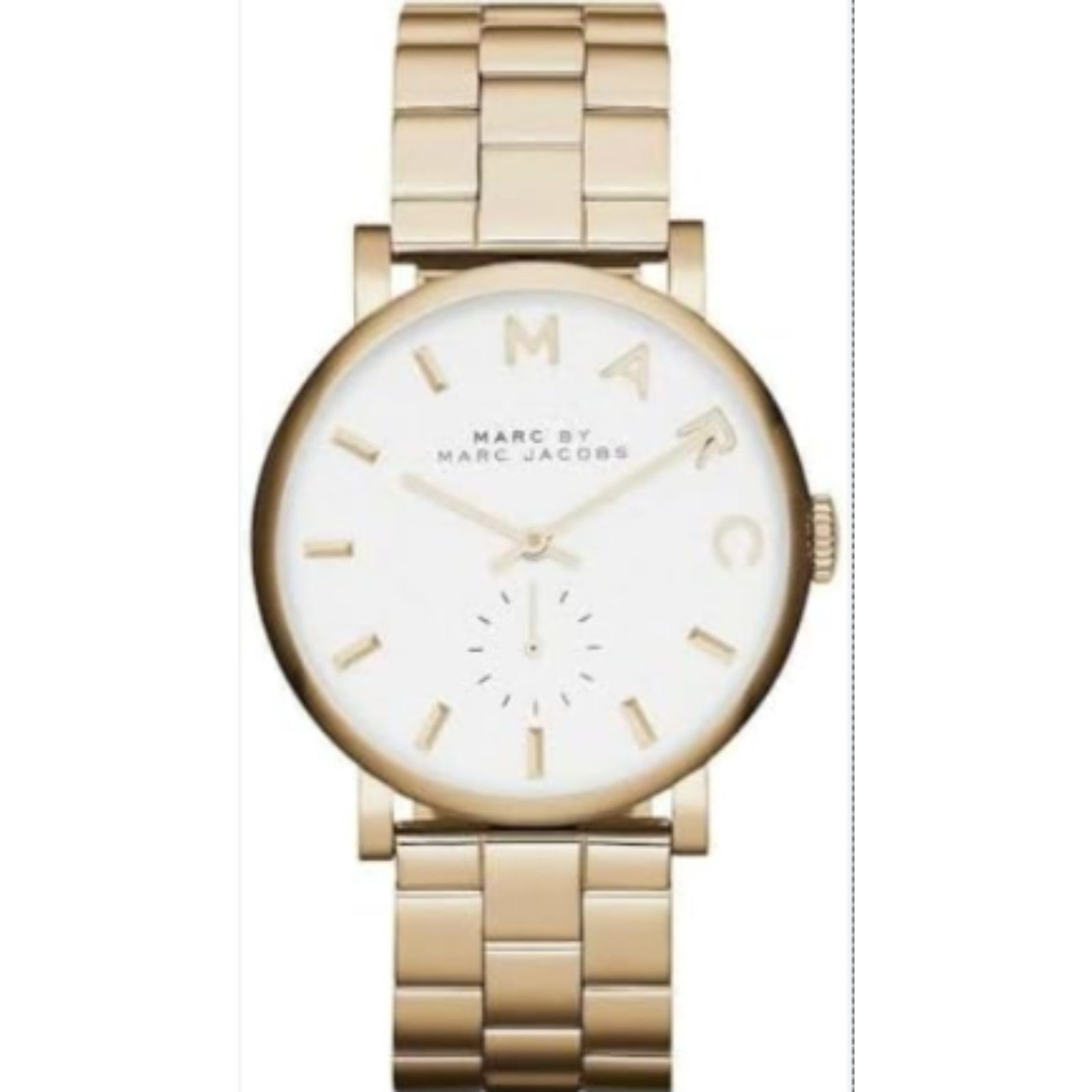 Marc Jacobs Baker MBM3243 Womens Gold-Tone Stainless Steel Watch