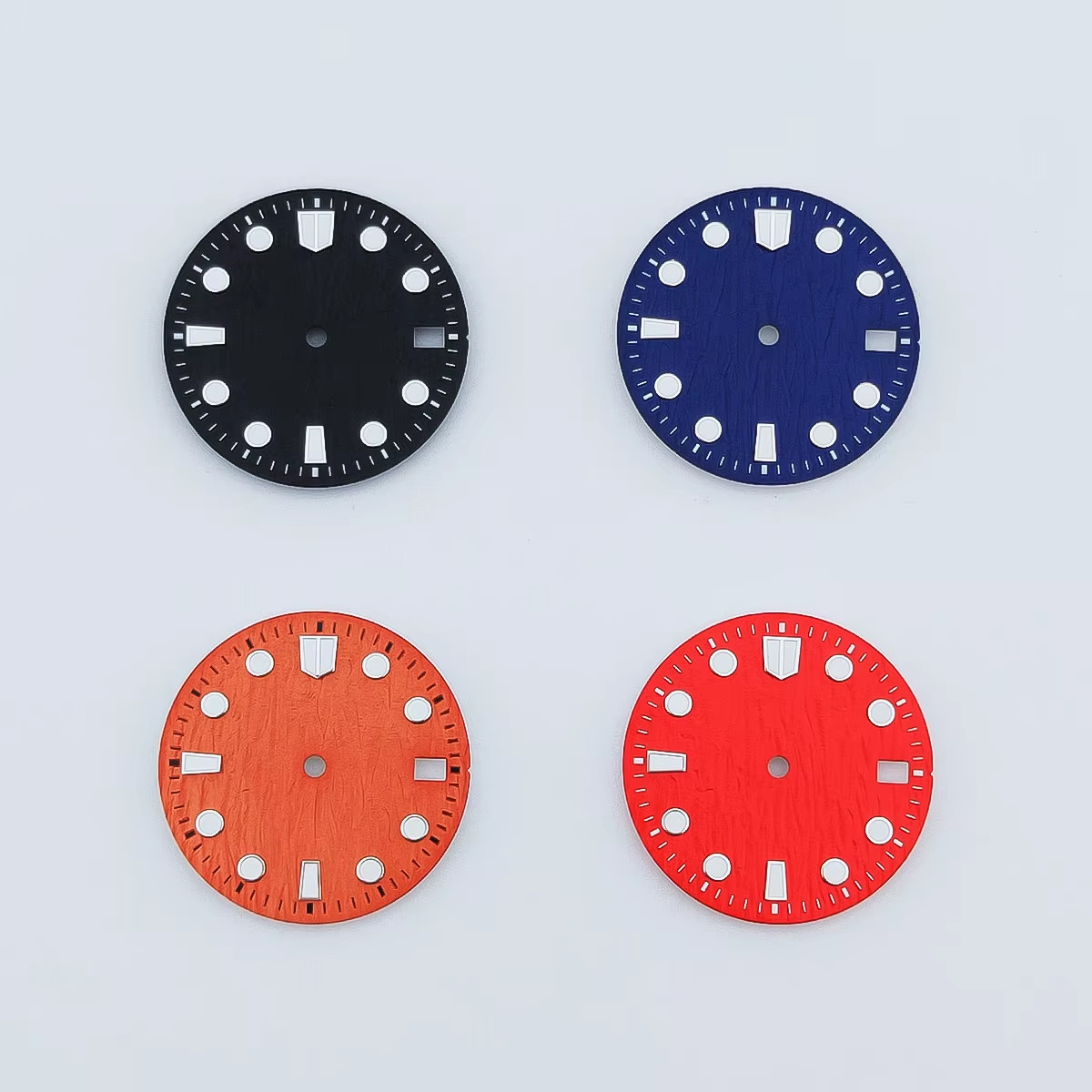 28.5Mm Black Blue Green White Red Orange Sterile Watch Dial Luminous Fit NH34 NH