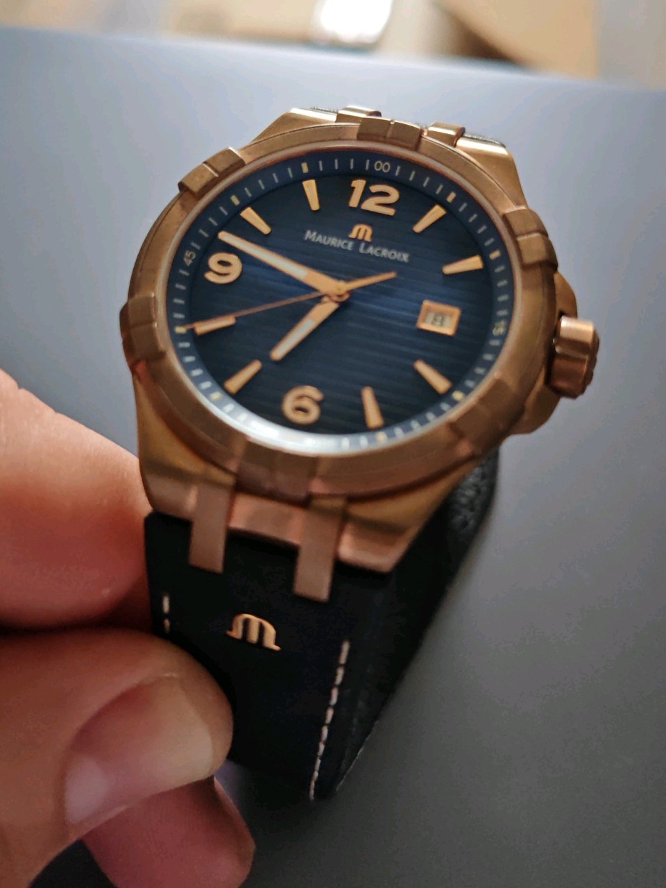 MAURICE LACROIX Aikon Bronze AI1028-BRZ01-420-1 Quartz Movement Watch – Boxed
