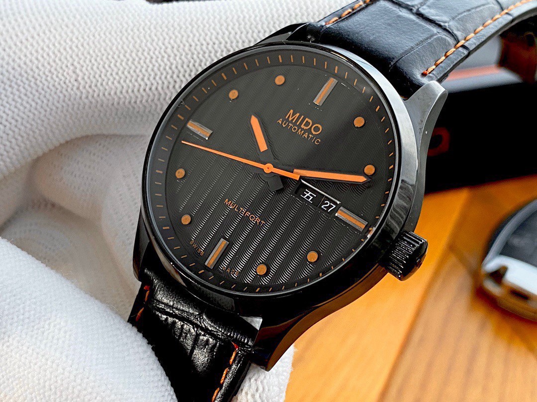 MIDO Multifort Chronometer Caliber 80 Automatic Watch 40mm Leather Strap