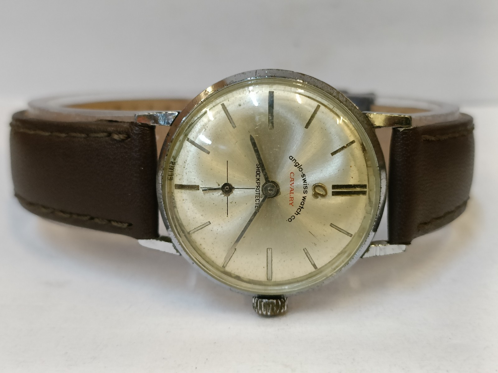 ANGLO-SWISS WATCH CO. CAVALRY WINDING PATINA DIAL UNISEX WORKING