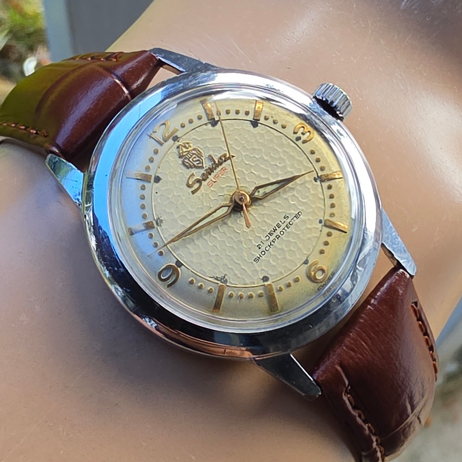 Vintage SANDOZ SUPER men’s manual wind watch 21Jewels swiss made 1960s