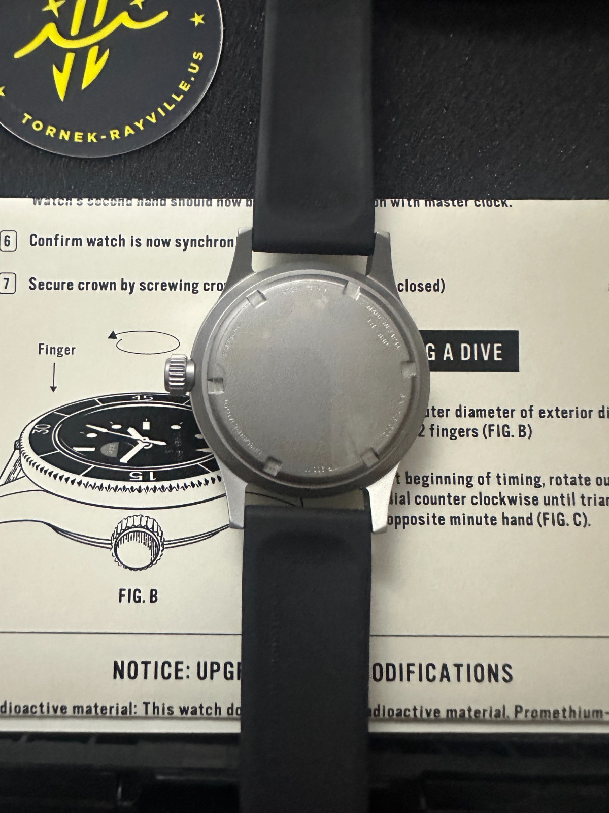 Tornek-Rayville TR-660 With Sapphire Inlay Non-date & Khaki Nytex Strap