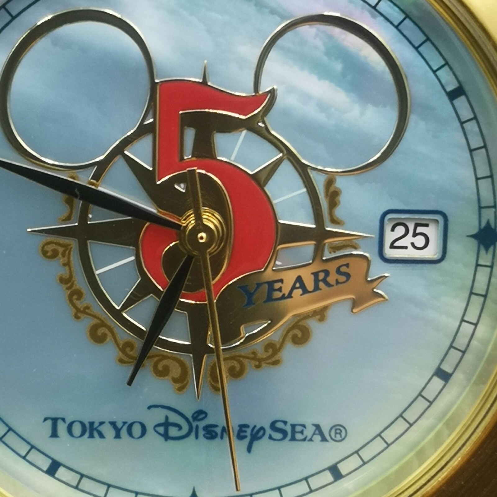 Nice Tokyo Disney Sea 5 years men’s Quartz watch. Come with original box.
