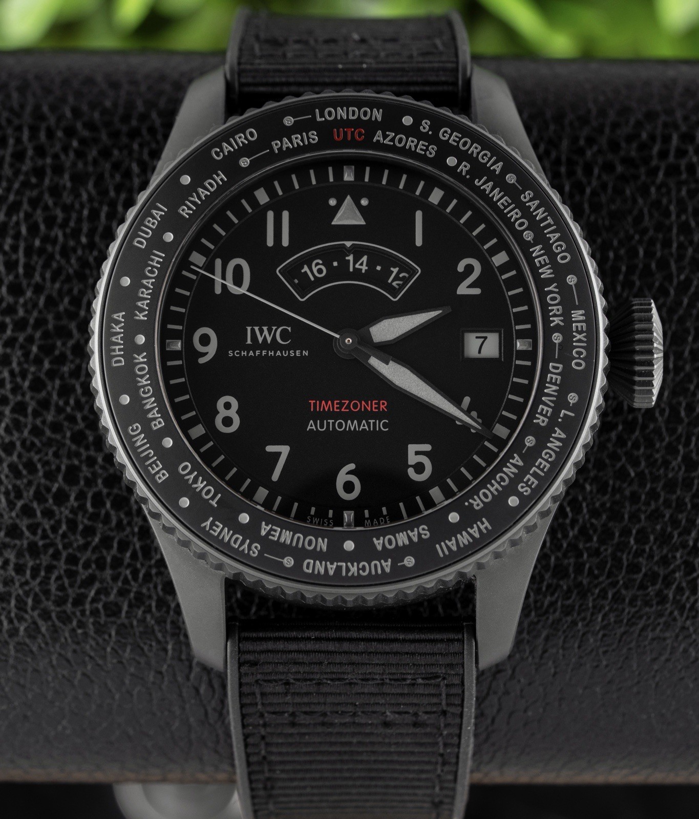 IWC Pilot’s Watch Timezoner Top Gun Ceratanium IW395505 with Box & Papers!!