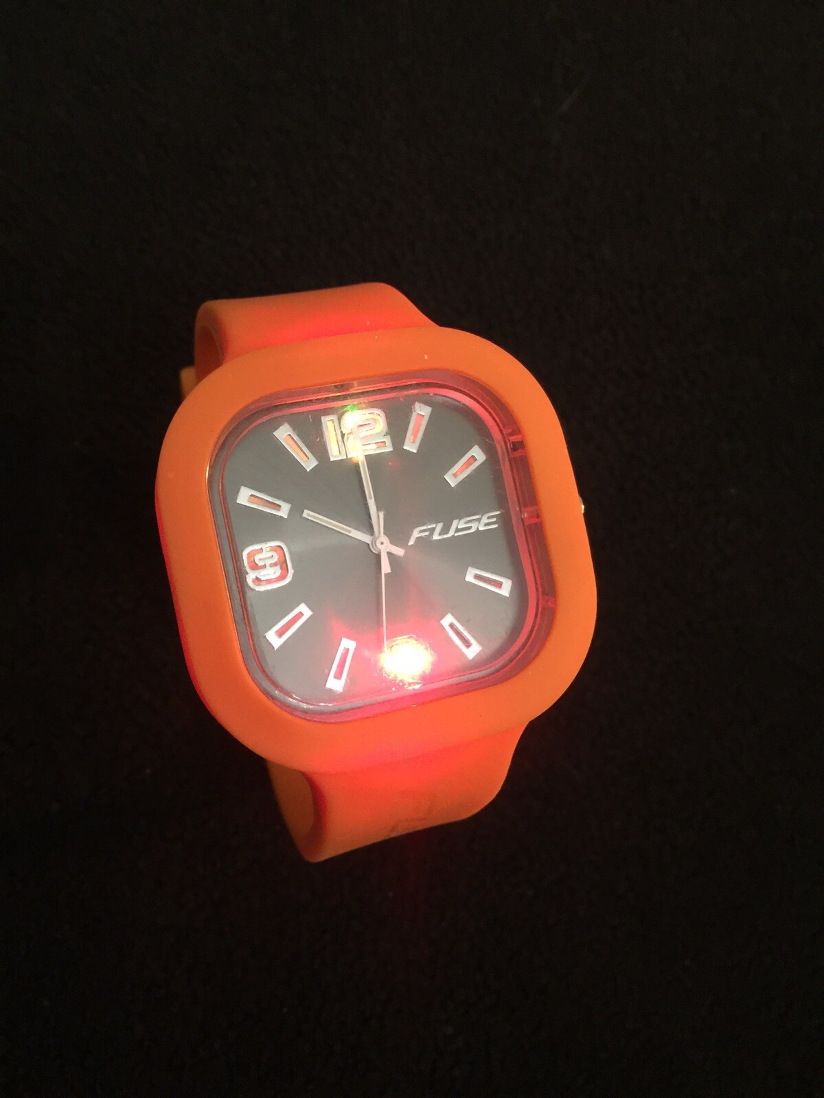 fusee watch, With Flashing Light Ladies Quartz,2 New Battery’s Orange ,dark gray