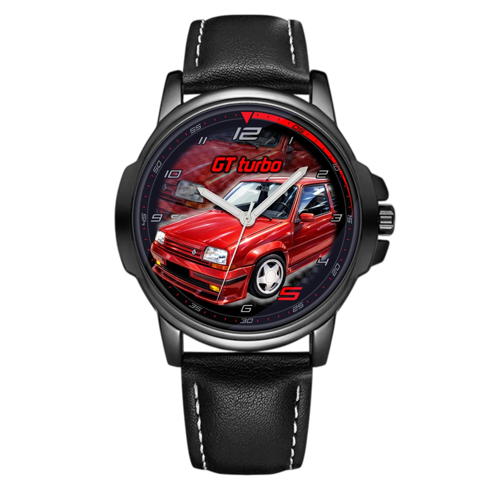 Wristwatch With Auto Renault 5 Gt Turbo Years 90 Sport Quartz Gadget