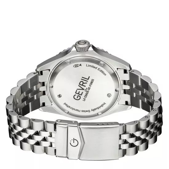 Men’s Gevril Wall Street Ceramic Bezel Swiss Automatic Watch (4851B)