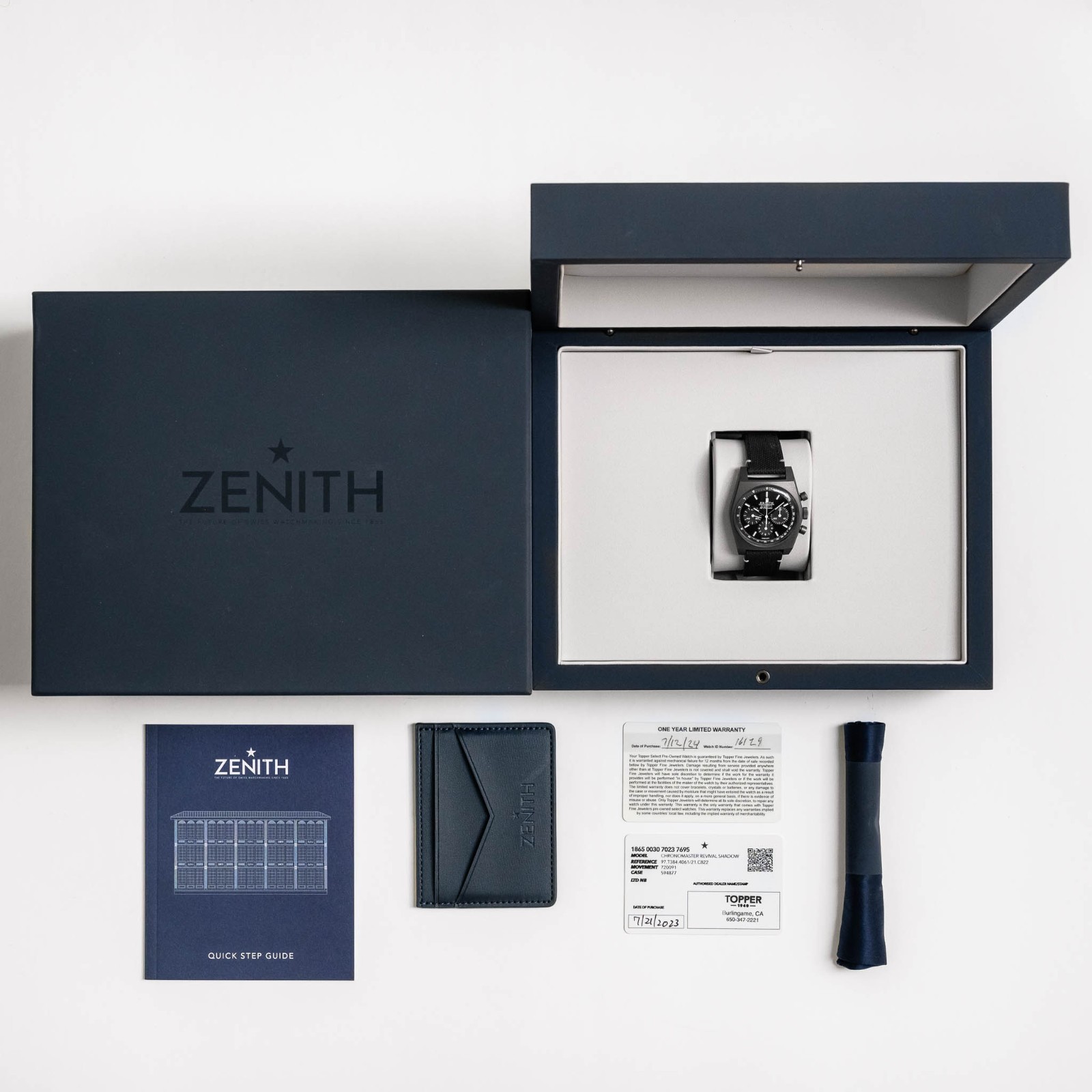 2023 Zenith Chronomaster Revival Shadow ref. 97.T384.4061/21.C822 – Full set
