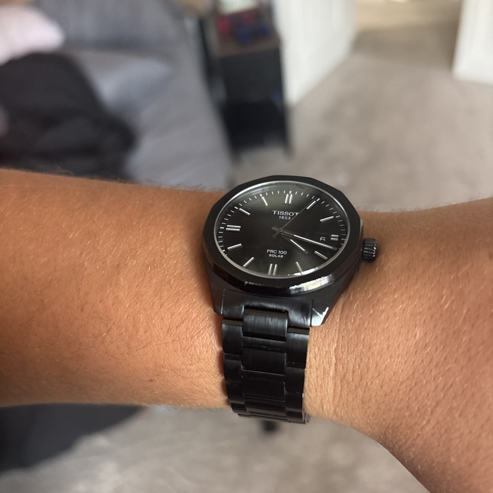 Tissot PRC 100 Solar Quartz 39mm Black Stainless Steel Watch T151.422.33.051.00