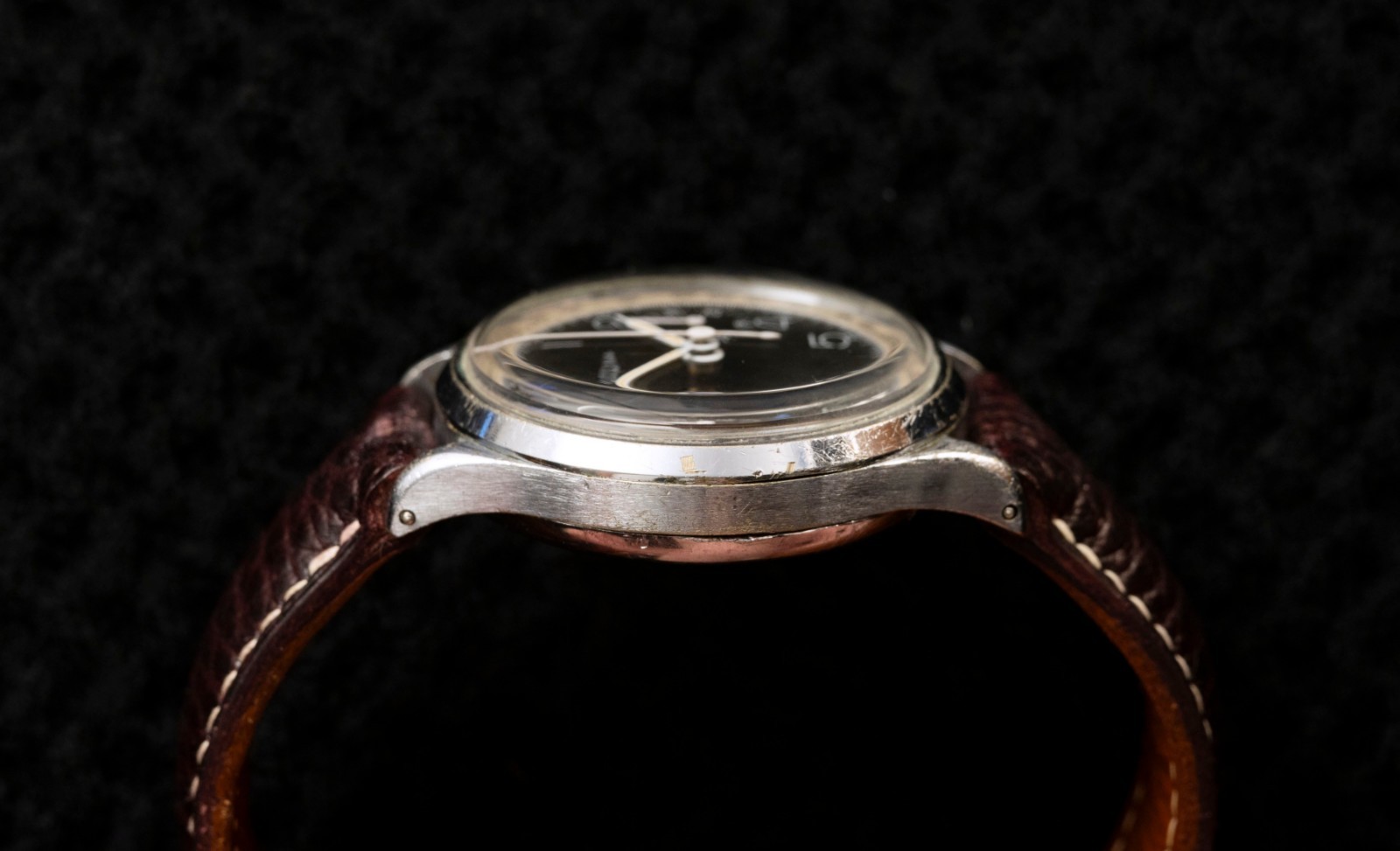 Lemania 15TL Chronograph Watch – Black Dial – Tachymeter – Circa 1938-1942