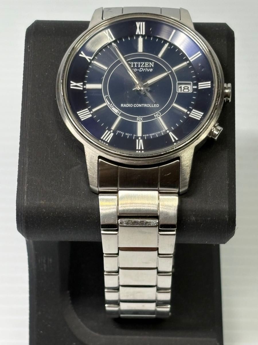 Excellent Condition CITIZEN Eco Drive H415 Radio Solar Date