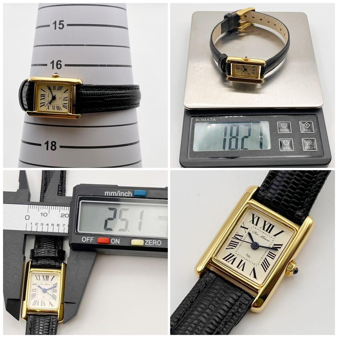 Hirob Sur Mesure Ladies Tank Roman White Quartz Watch Japan 0715386