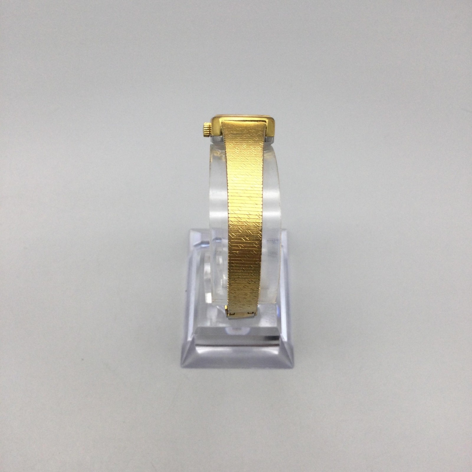 Vintage Dufonte Lucien Piccard Womens Watch 16mm Gold Tone New Battery 7.5″