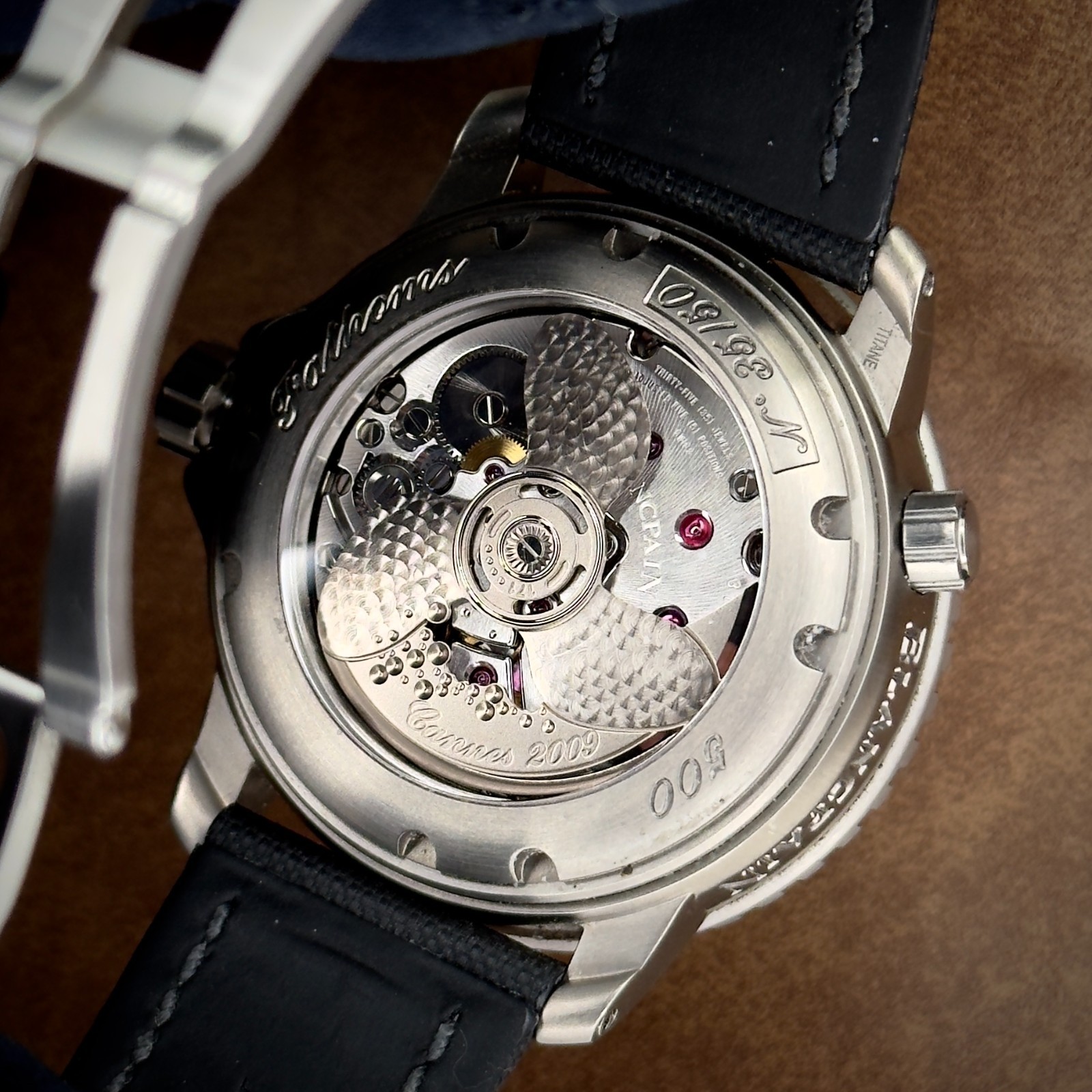 Blancpain 500 Fathoms 50015-12B34-52B Cannes Limited Edition, 48mm Titanium B&P!