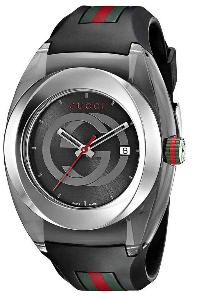 New Gucci Sync XXL Rubber Band Gucci Logoed Dial Assorted Colors Men’s Watch