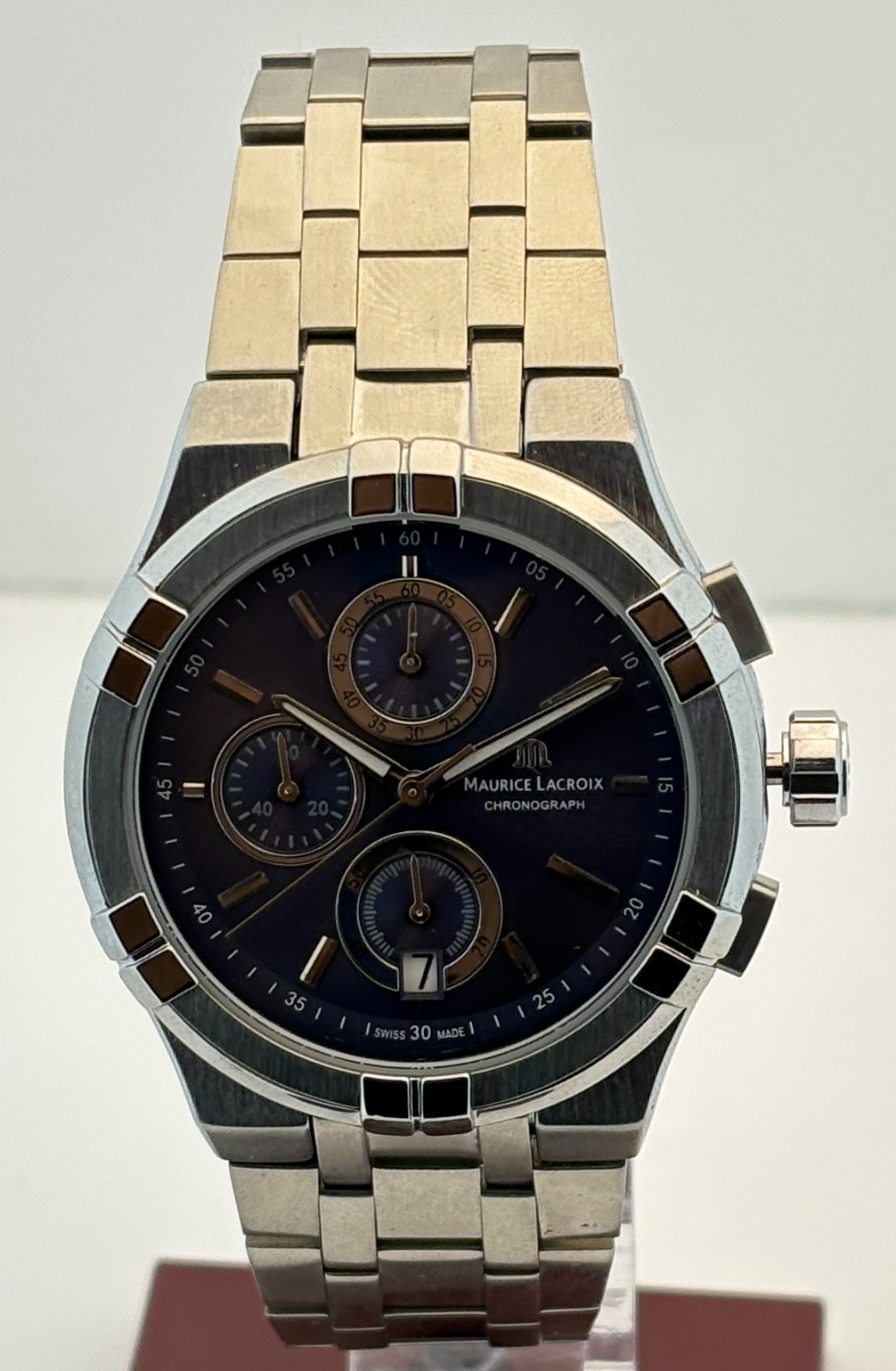 Refurbished Maurice Lacroix Aikon Chrono Quartz Blue Dial Sub-Sec/Date Watch