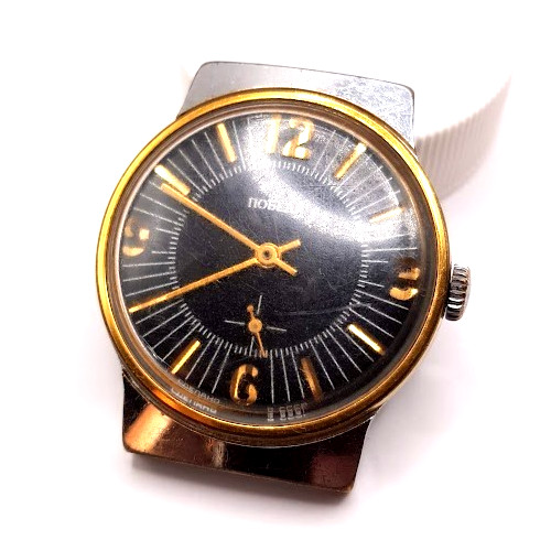 VINTAGE SOVIET RUSSIA USSR WRIST MENS WATCH POBEDA ZIM MECHANICS WORKING RARE