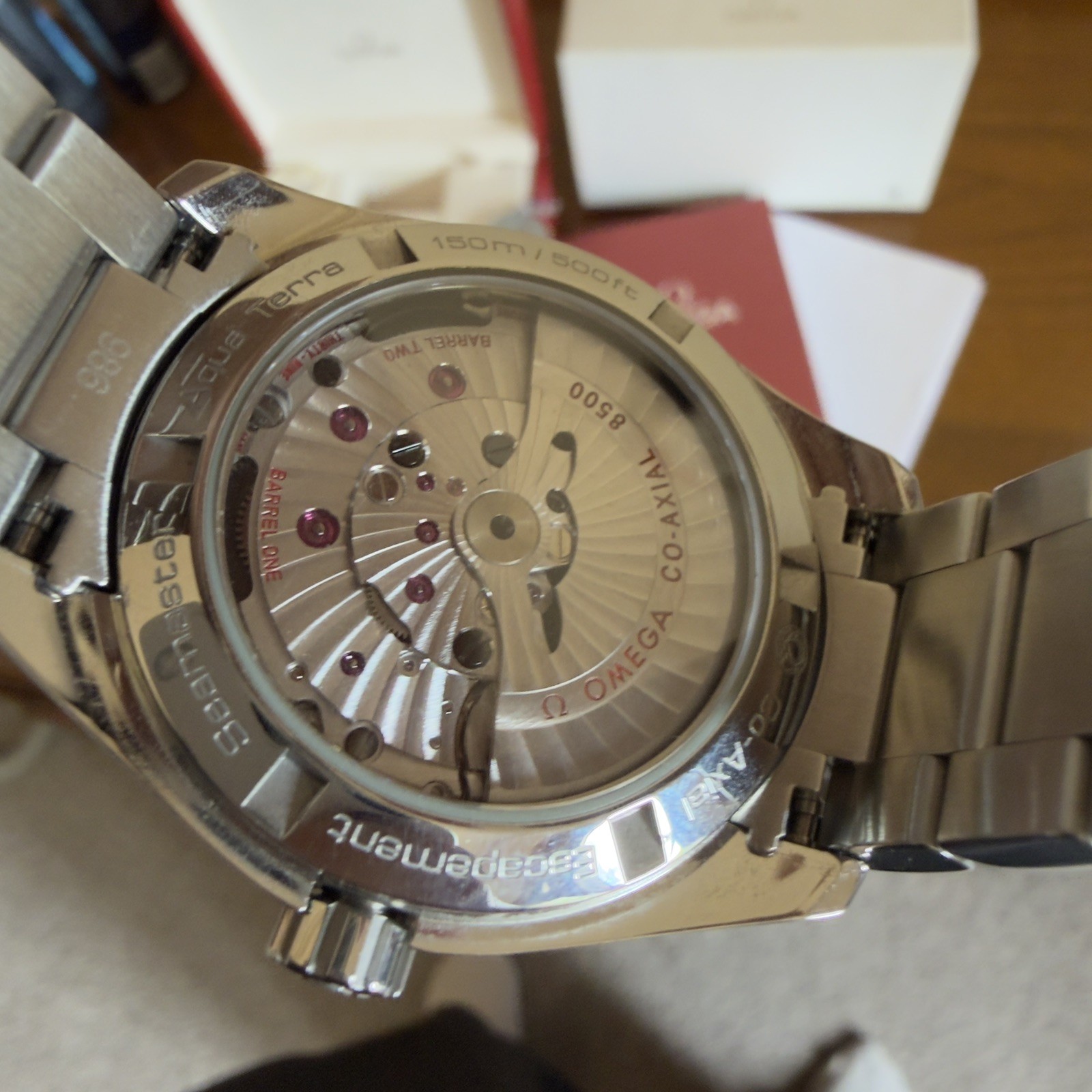 Omega Seamaster Aqua Terra 38.5, White Dial, Box & Papers – Warranty to 02/27