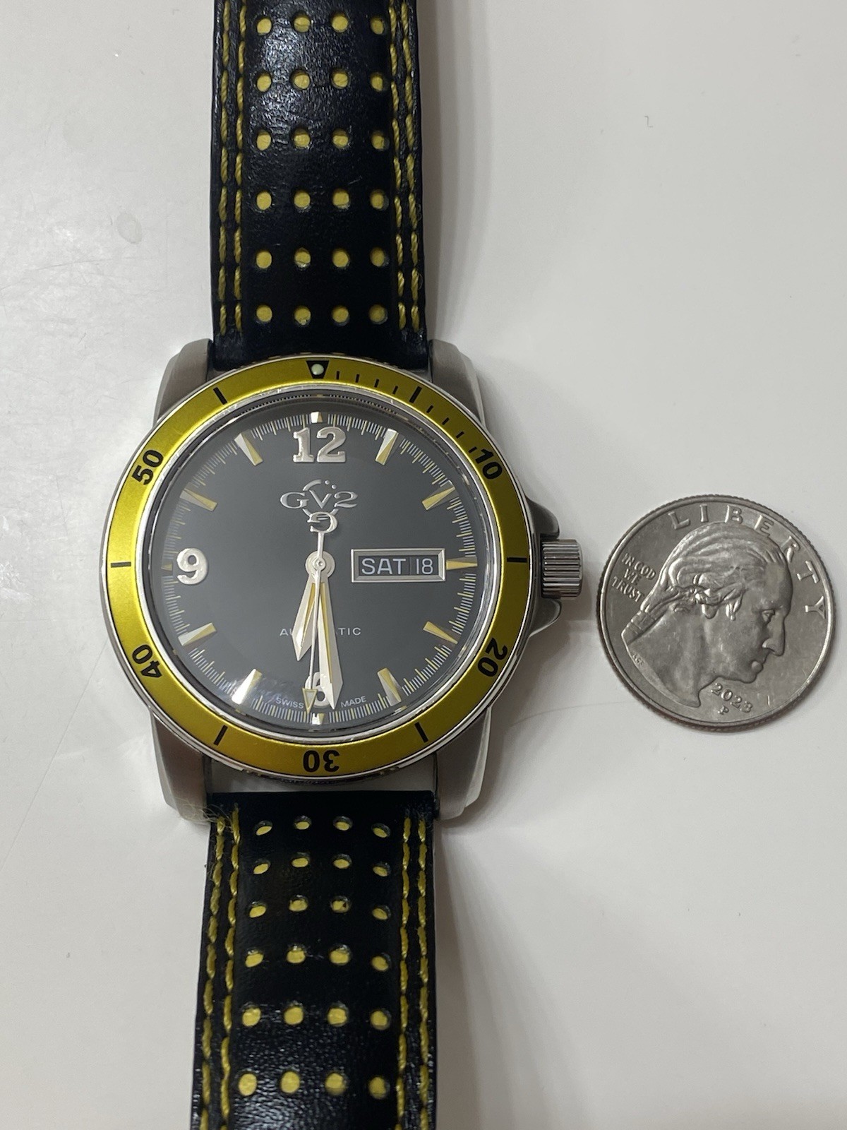 Gevril GV2 Day/date Automatic Diver’s Watch 25 Jewels