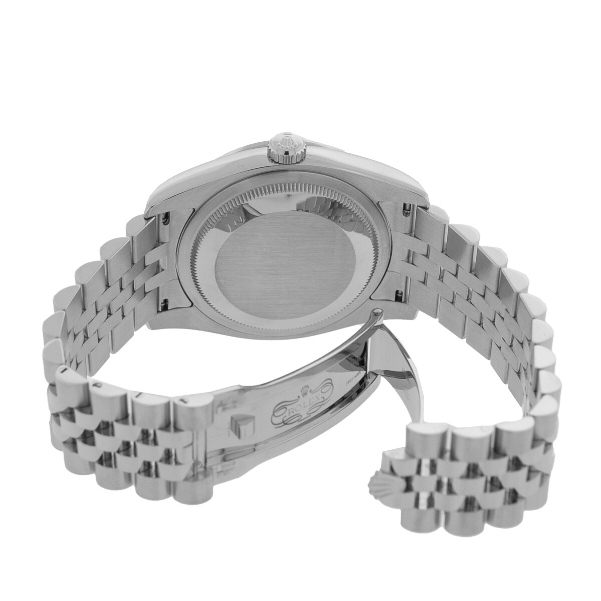 ROLEX Stainless Steel 36mm Factory Diamond Bezel Datejust 116244 Box Warranty