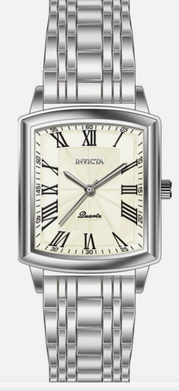 Invicta 28mm Celestial Quartz Watch Beige Dial & Flame Fusion Crystal 69153