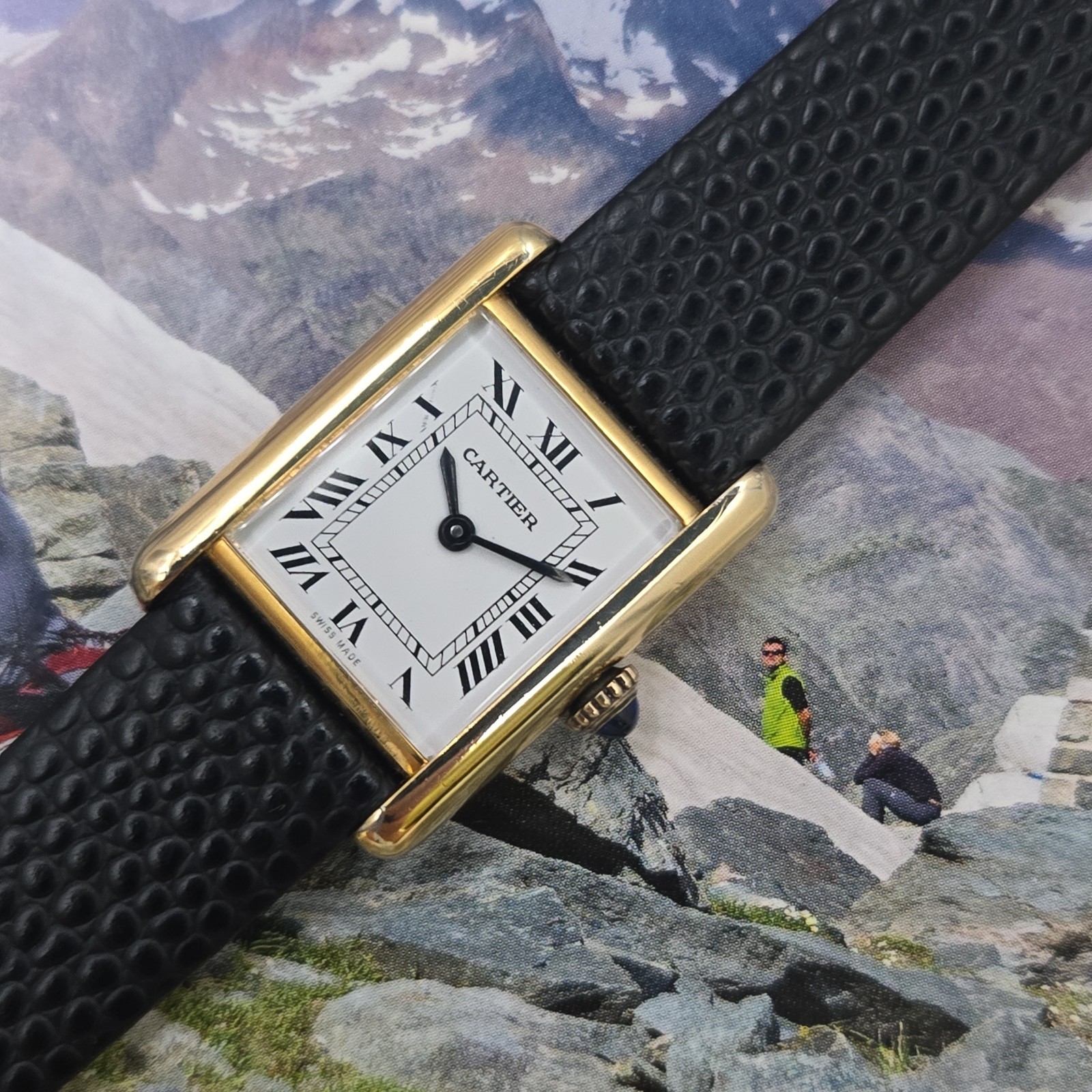 Authentic Ladies 1970s Cartier Tank Mechanical Manual Classic,Clean and Chic.