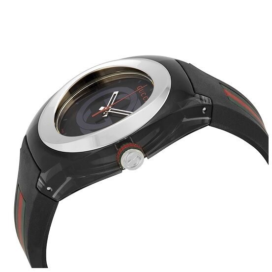 New GUCCI SYNC BLACK QUARTZ SPORT XXL YA137101 WATCH WITH BOX
