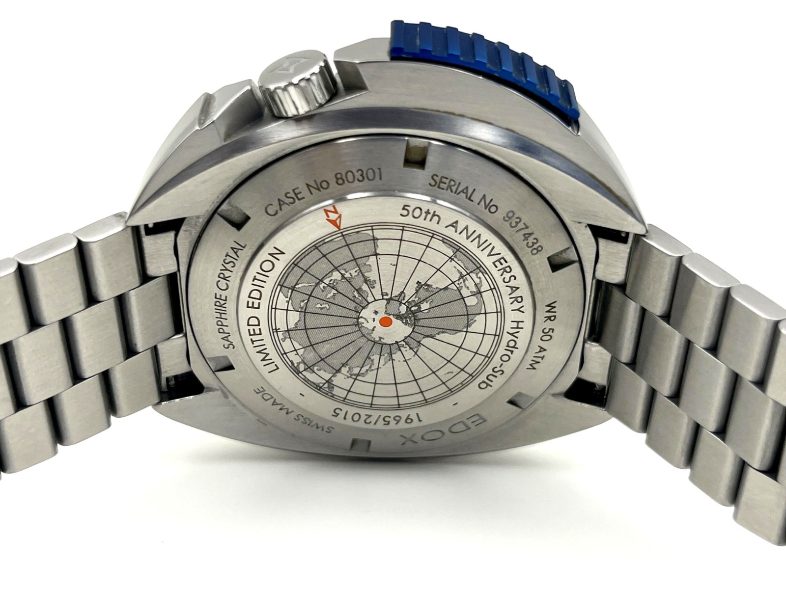 Edox Hydro-Sub North Pole LE 332/515 Automatic 46mm Full Set + Rubber Strap