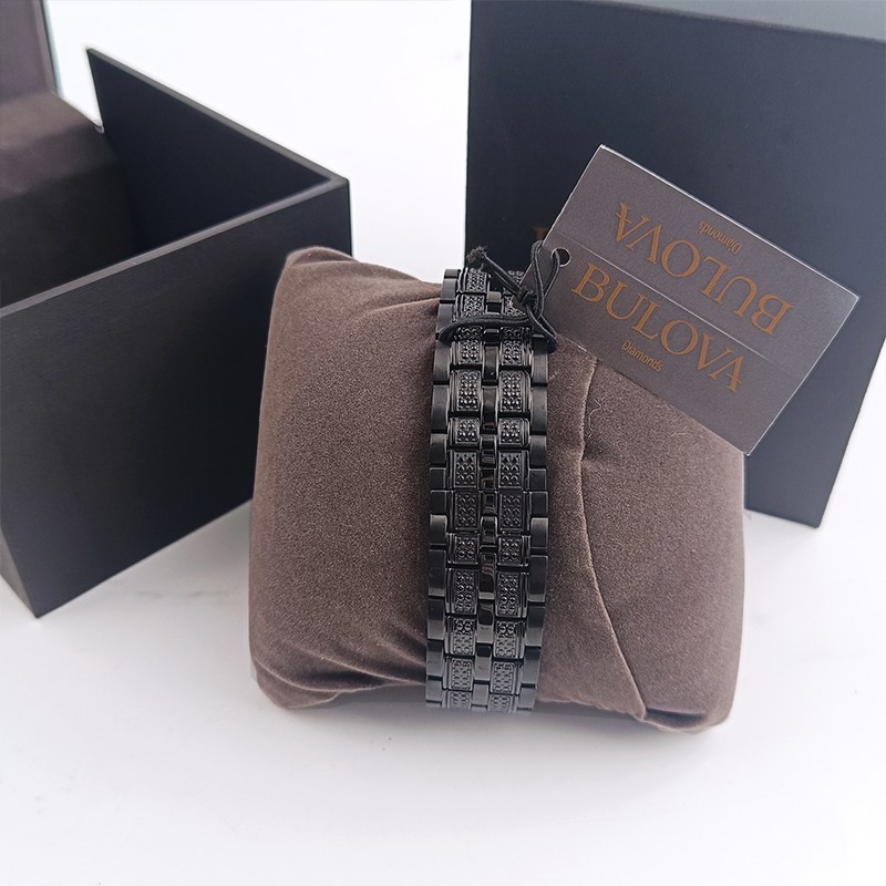 Bulova Black 98C134 Quartz & Octava Crystal Men’s Chronograph Watch 41.5mm