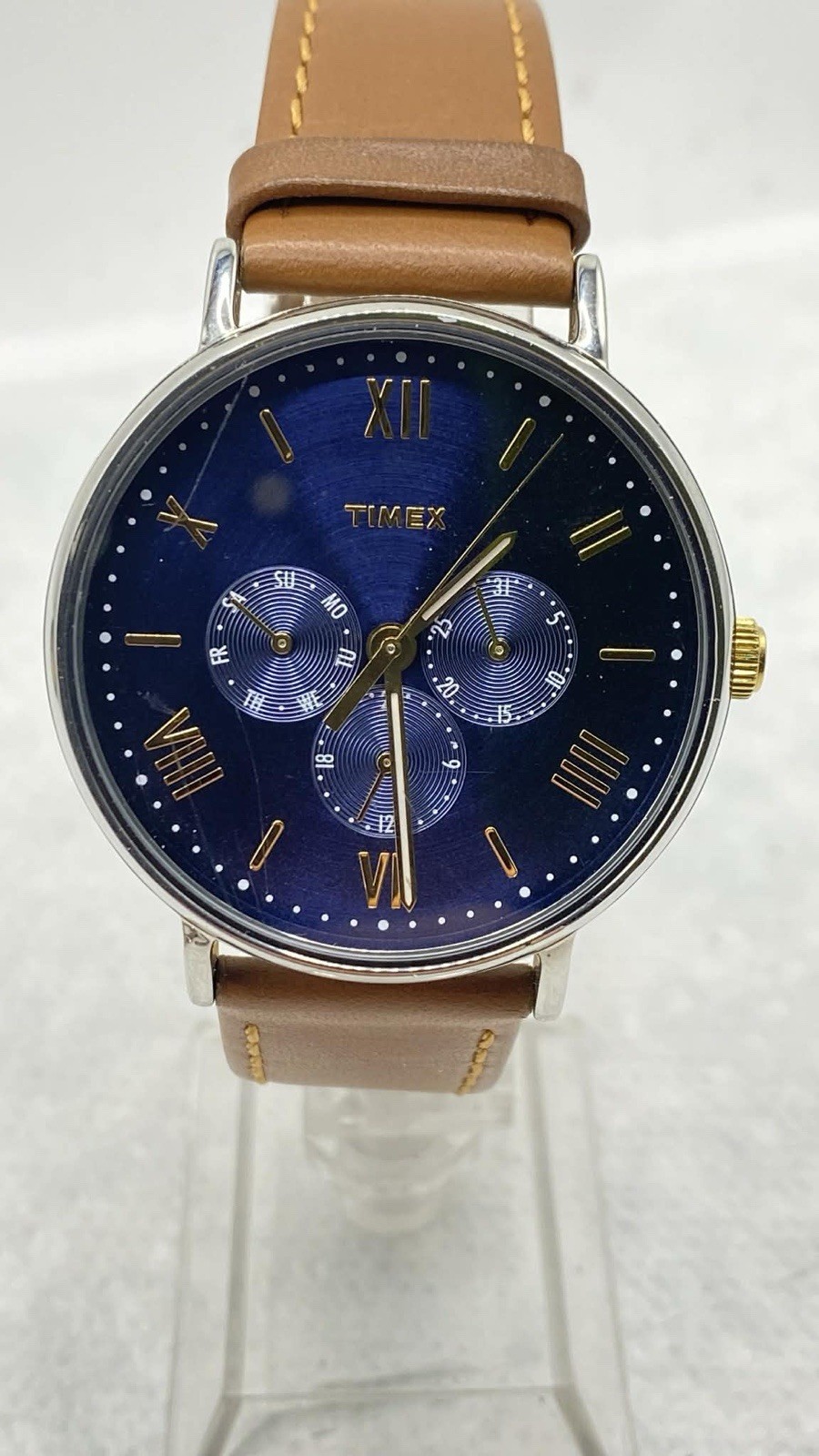 Timex TW2R29100 Men’s Southview 41 Chronograph Light Brown Leather Band Watch