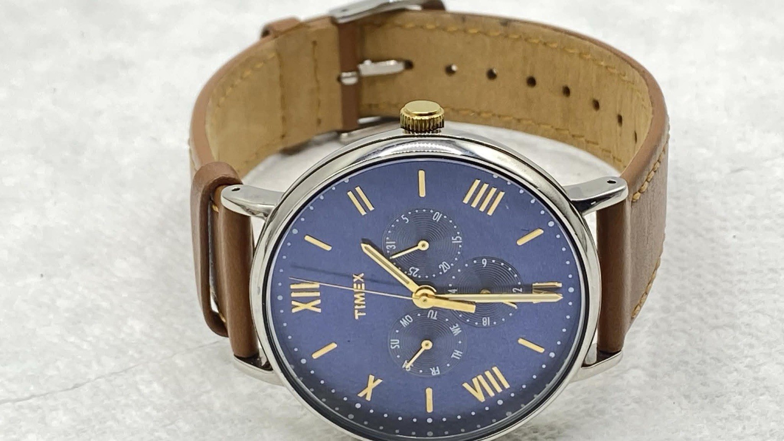 Timex TW2R29100 Men’s Southview 41 Chronograph Light Brown Leather Band Watch