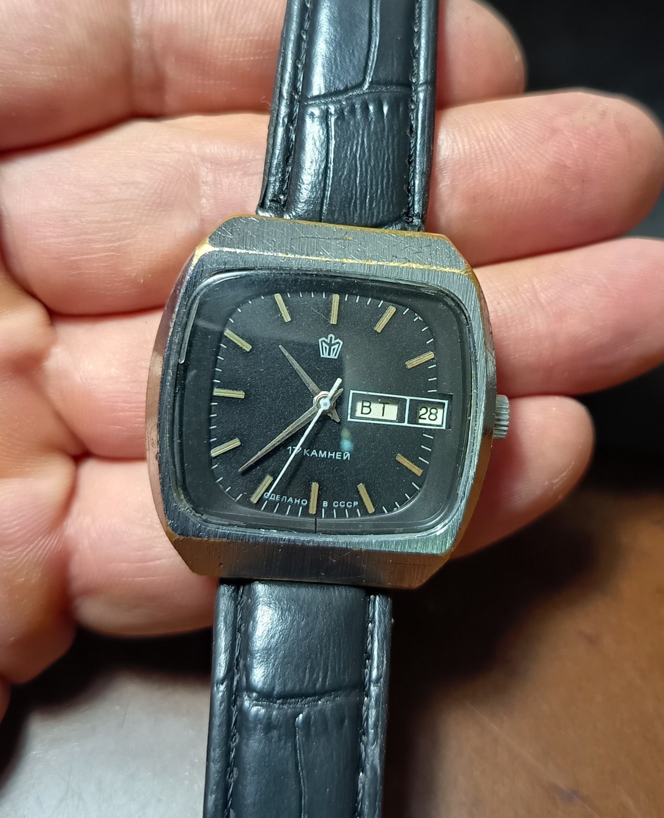 Vintage Men’s watch Poljot 17 jewels mechanical Soviet USSR