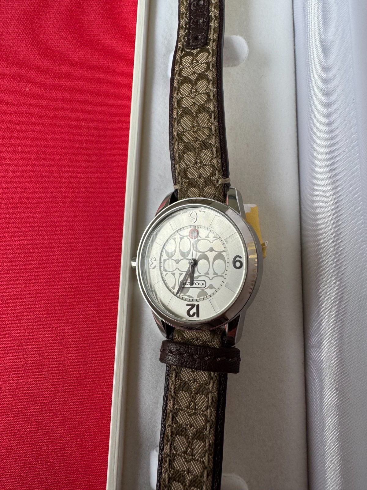 Coach Signature Classic Canvas & Leather Women’s Quartz Watch