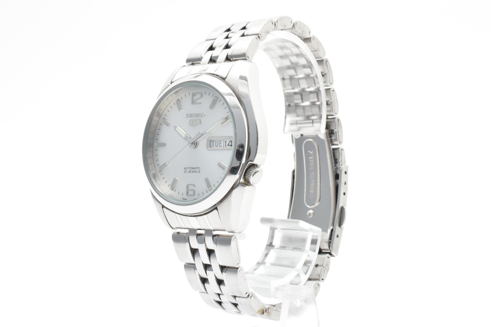 [Exc+5] SEIKO 5 7S26-01V0 Automatic Silver Dial 12/6 Numeral Men’s Watch 18cm