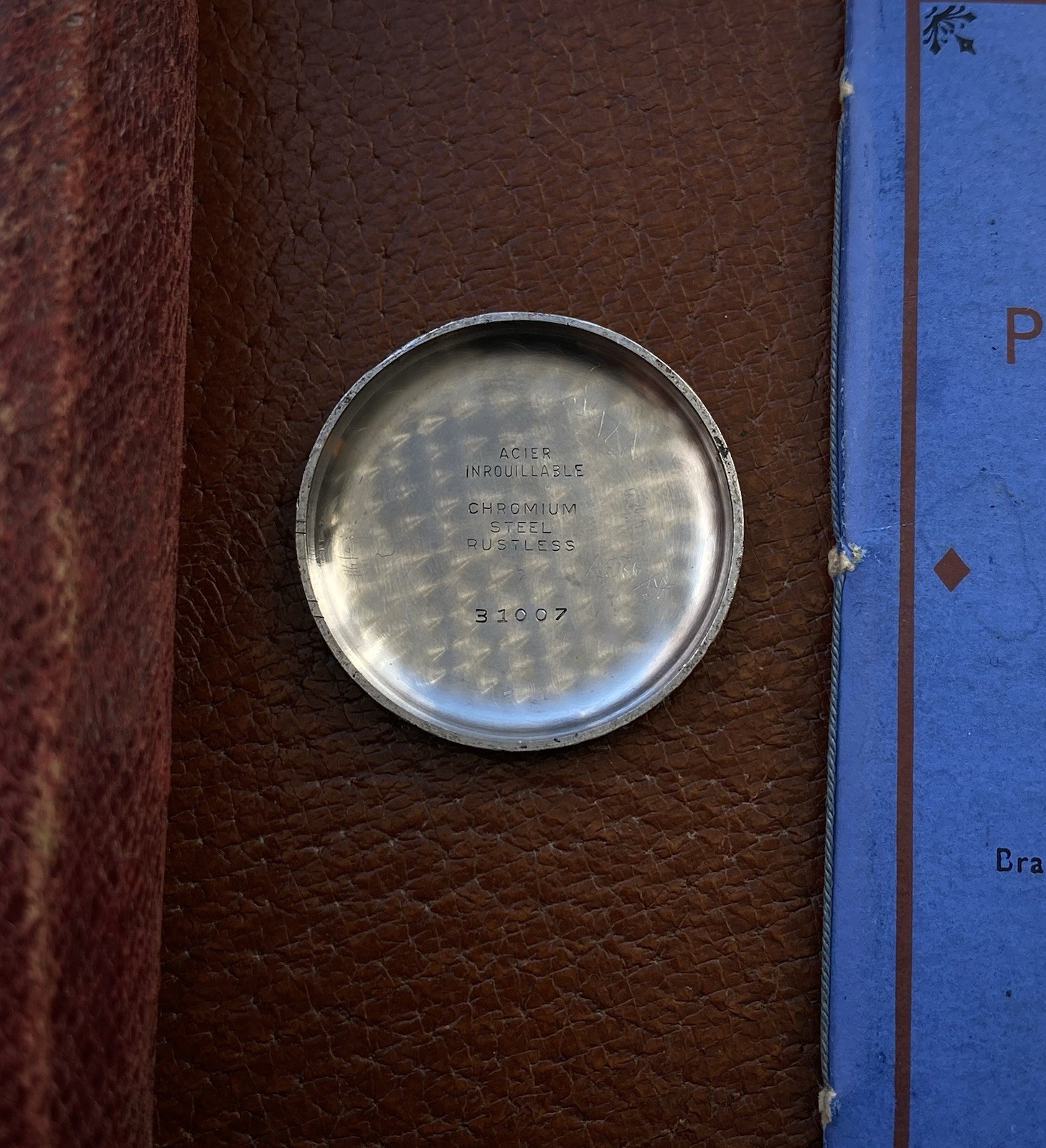 1920s Enamel dial Monopusher chronograph watch Lemania 13CH movement