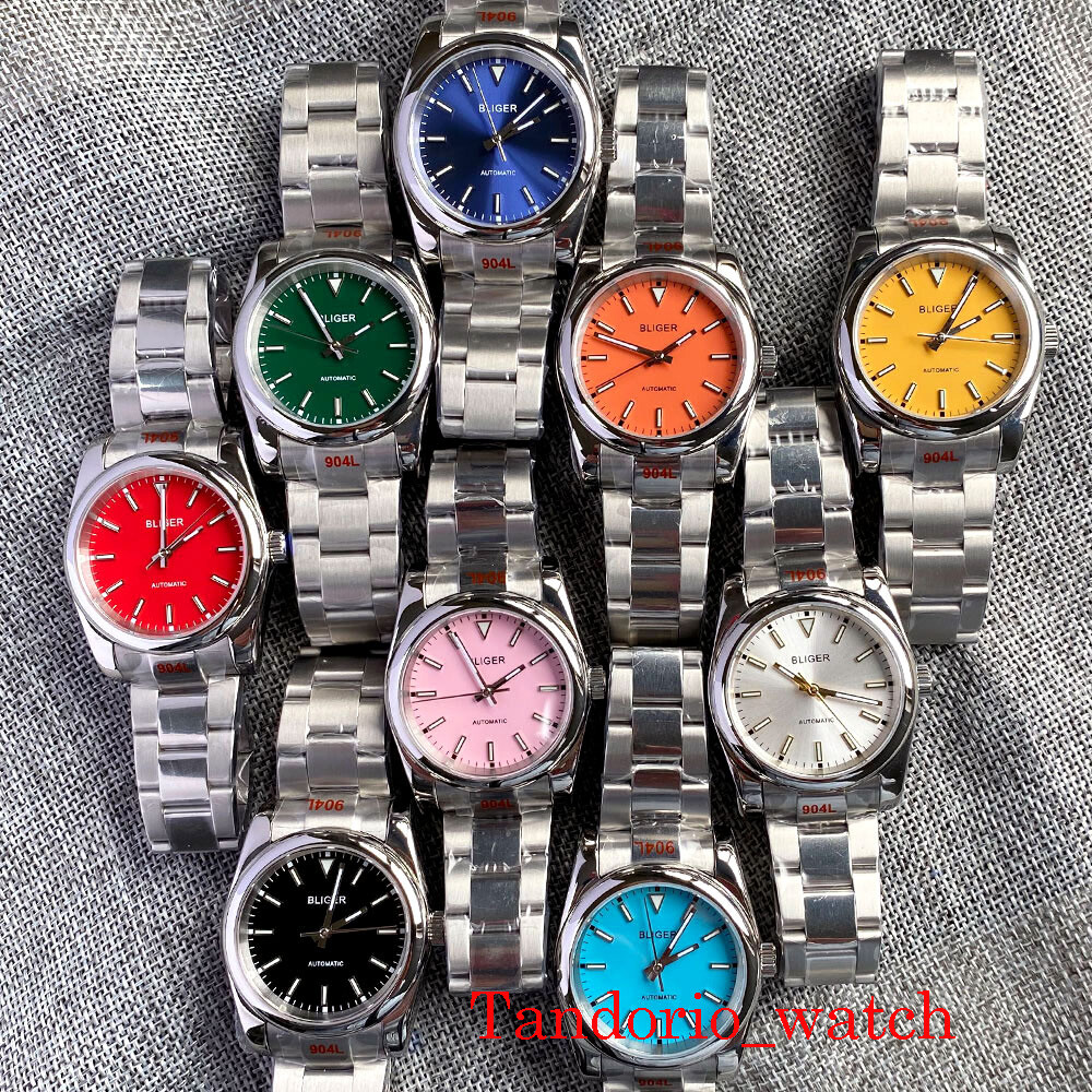 36/39mm Bliger Sapphire Glass Green Luminous NH35A PT5000 Automatic Men’s Watch