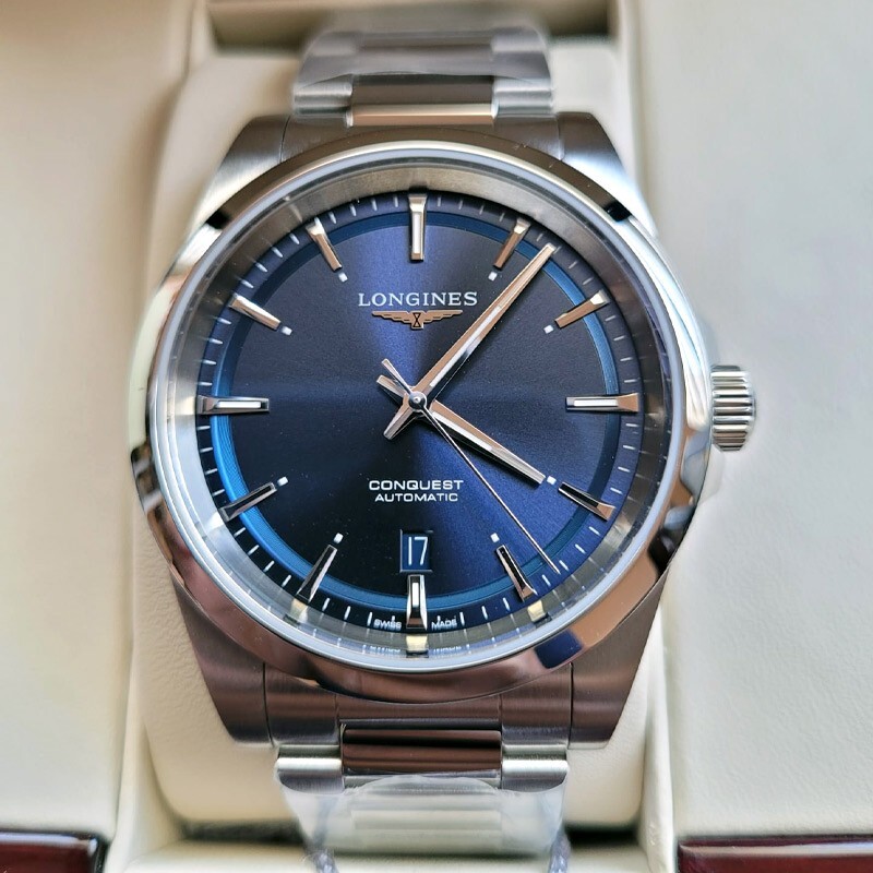 New Longines Conquest 2023 41mm Blue Dial Steel Men’s Watch L38304926