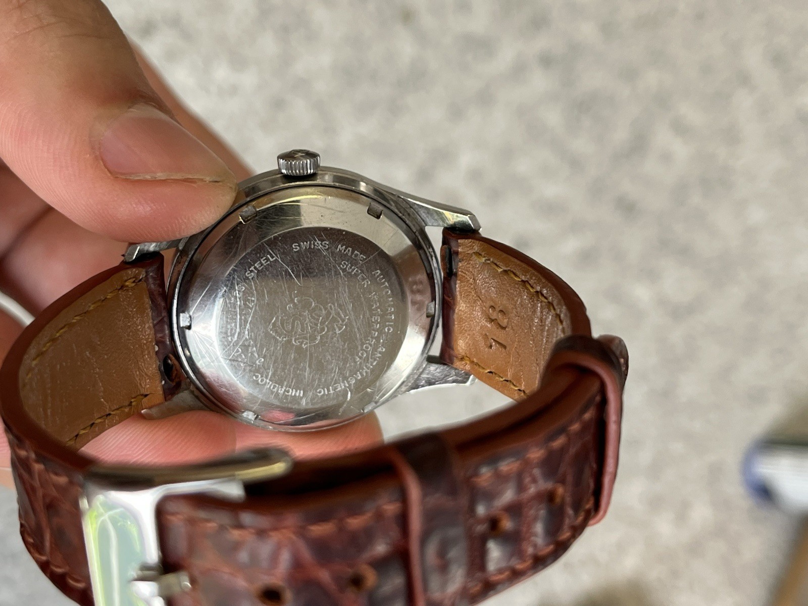 Sandoz Automatic, tropical dial, Felsa 4007N with spare watch for parts