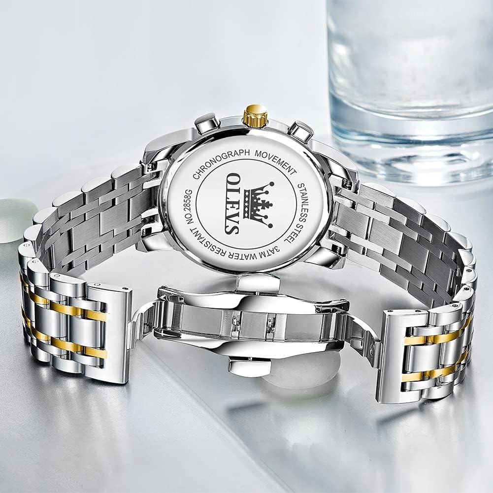 Luxury Multi-Dial Waterproof Men’s Chronograph Watch – Luminous Elegant Design